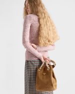 Small Prada Mariner suede bucket bag - Image 6